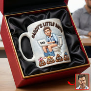 Funny Poop Dad Coffee Mug - Custom Photo Gifts For Dad Coffee Mug 04NAQN040326