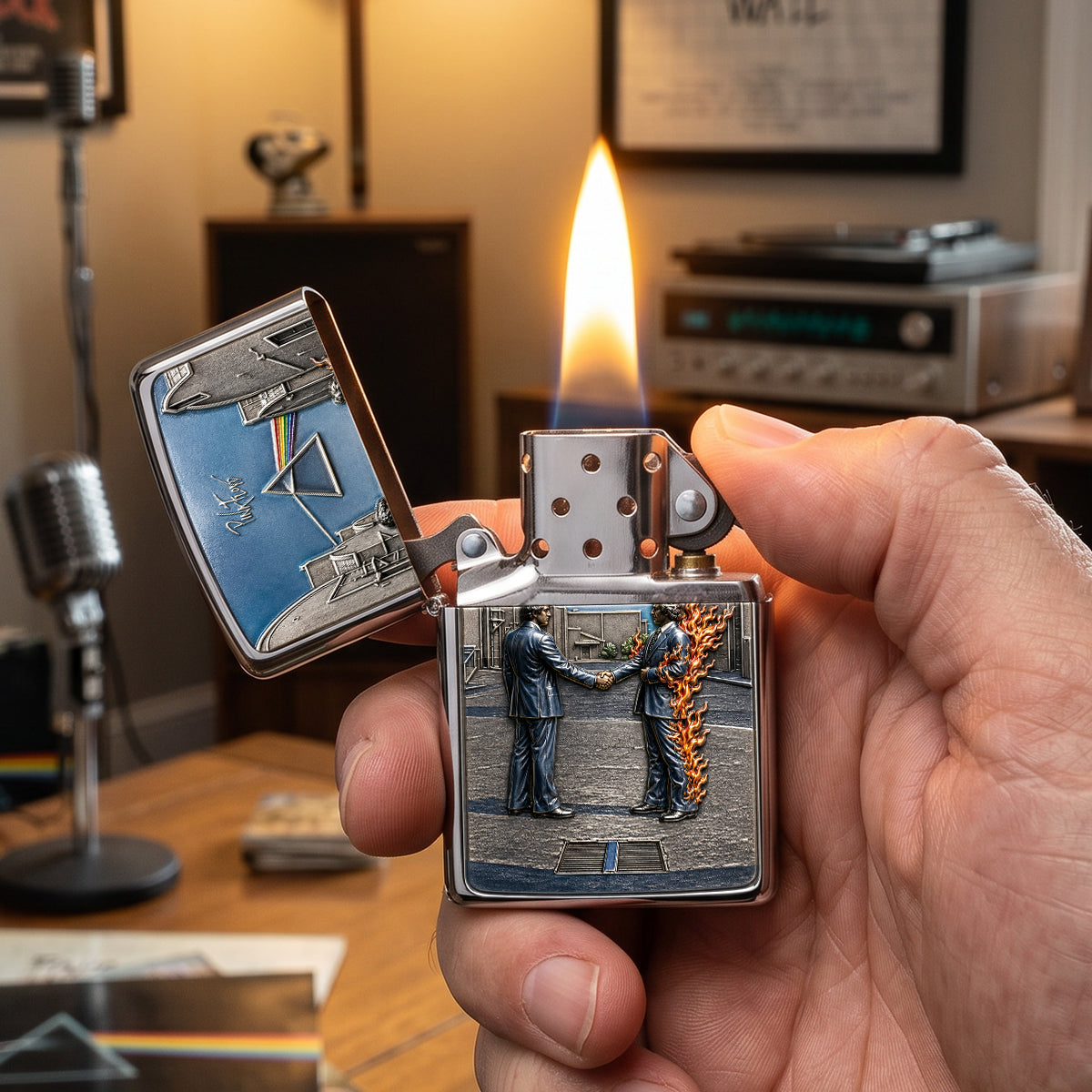 Pink Floyd Catch Fire Lighter, Personalized Gifts For Music Lovers 06qhdh080726