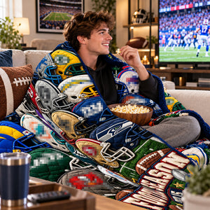 Team Helmet Blanket For The Season Personalized Gifts 03hulu051026