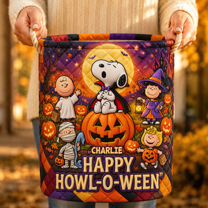 Happy Halloween Quilted Laundry Basket - Personalized Gifts For Cartoon Lovers 04tydt050826