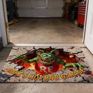 Playful Hot Rod Garage Doormat - Personalized Gifts For Hot Rod Lovers 021tgqn090126-Homacus