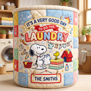 Laundry Day Quilted Laundry Basket - Personalized Gifts 02PGDT030726