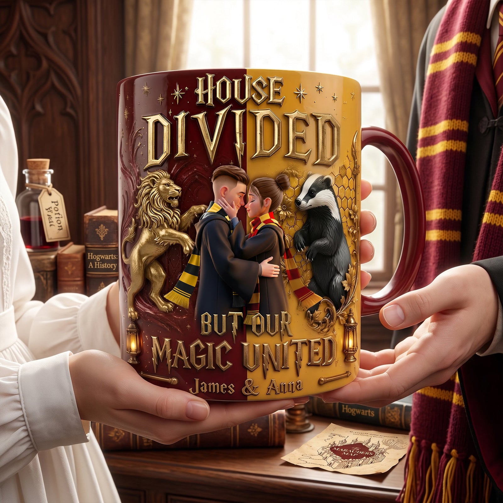 Fantasy House Divided Magic Coffee Mug - Personalized Gifts For Couple 05ohlu130726