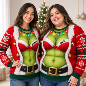 Funny Couple Christmas Shirt - Personalized Gifts For Couple Shirt 01TYDH061026