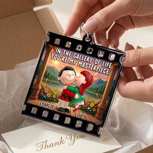 You Are My Masterpiece Keychain - Personalized Gifts For Couple 04todt270726