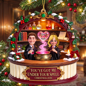Love Under A Spell Ornament - Personalized Christmas Gifts For Couple 02toqn140926