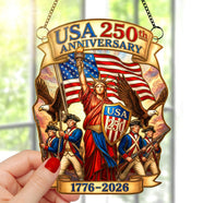 USA 250th Anniversary Suncatcher Ornament – Gifts For Patriots 01paqn060326 - Ornament - GoDuckee