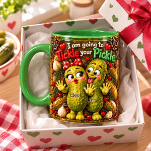 Naughty Pickle Couple Accent Mug - Personalized Christmas Gifts For Couples 04nalu261026