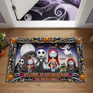 Welcome Creepy Family Doormat -  Personalized Halloween Gifts For Family 04HULU030925