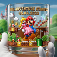 Couple Adventure Round Glass - Personalized Gifts For Couple 03tylu080626