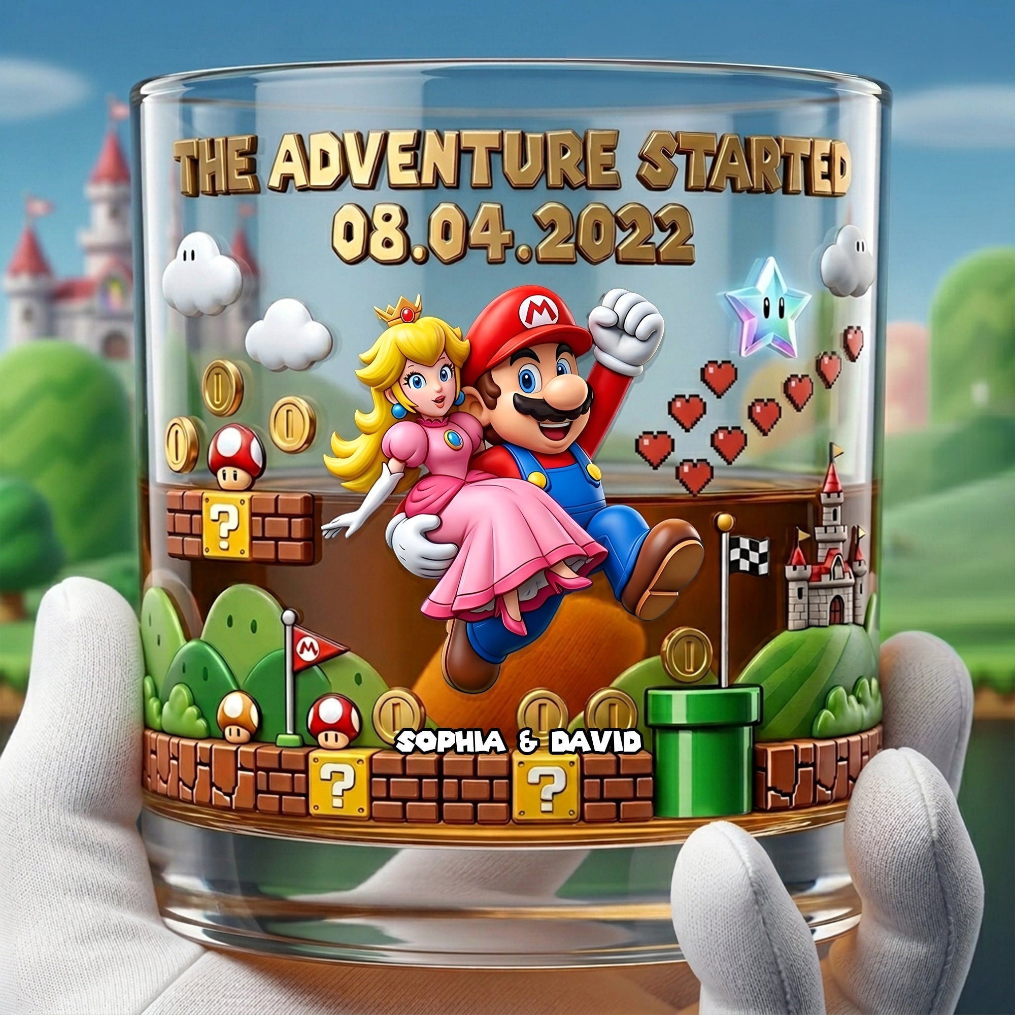Couple Adventure Round Glass - Personalized Gifts For Couple 03tylu080626