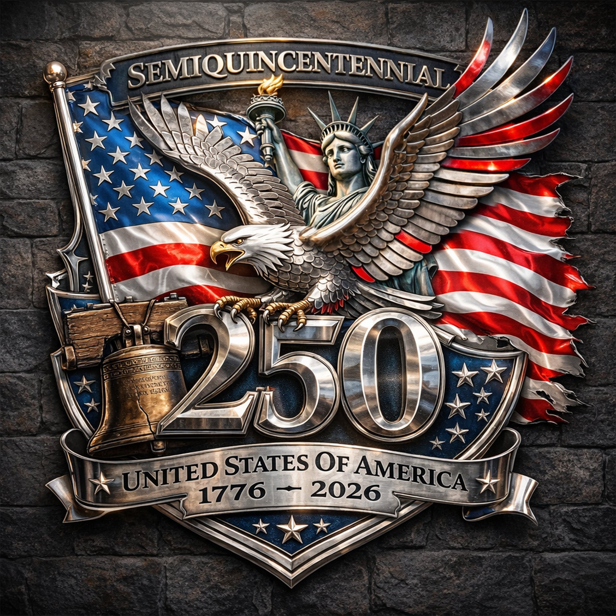250th America Anniversary Cut Metal Sign - Gifts For Patriots 03hulu280126 - Metal Signs - GoDuckee