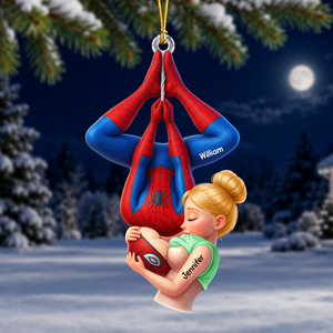 Upside Down Naughty Kiss Couple Ornament - Personalized Christmas Gifts For Couple 07huqn211026