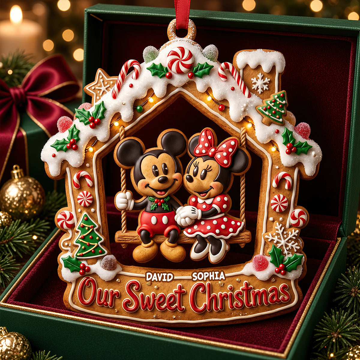 Couple Gingerbread Christmas Ornament - Personalized Gifts For Couple 08pgdt261026