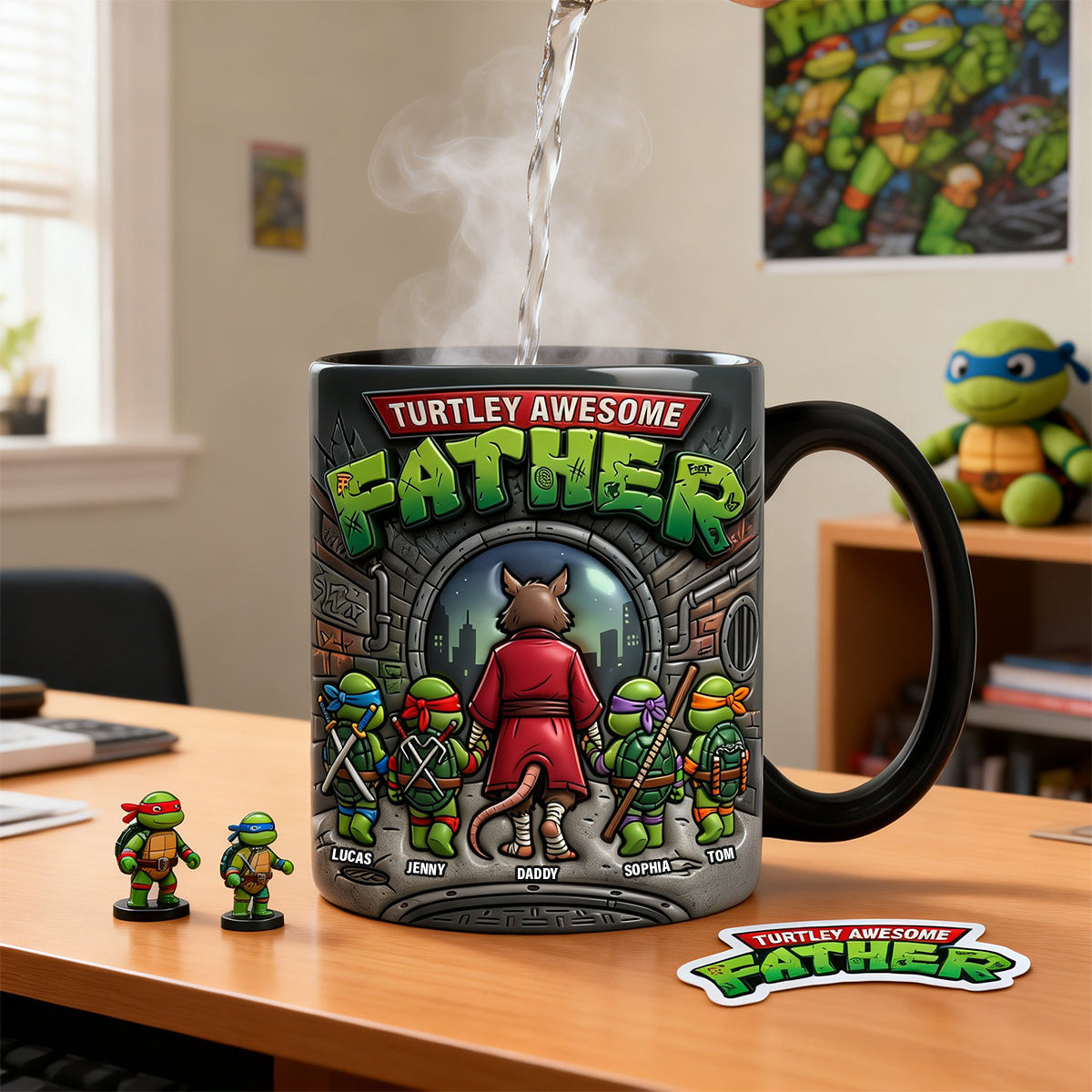 Just Turtley Awesome Magic Ceramic Coffee Mug - Personalized Gifts For Father's Day 03NATN090426-Homacus