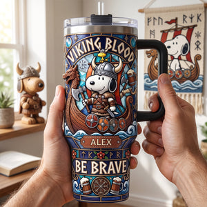 Fearless Viking 40oz Tumbler - Personalized Gifts For Cartoon Lovers 05patn160726