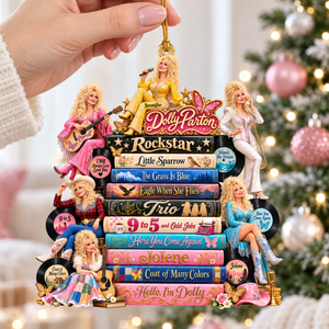 Dolly Parton Music Books Acrylic Christmas Ornament - Personalized Gifts For Music Lovers 02NAQN071026