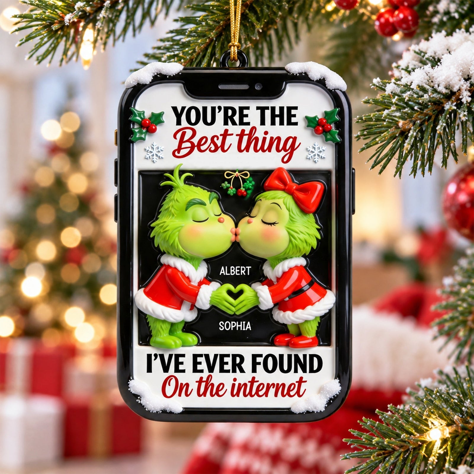 Adorable Couple Christmas Ornament - Personalized Gifts For Couple 04toqn150926