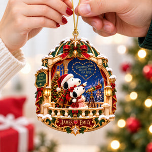 Christmas Night Acrylic Ornament - Personalized Gifts For Couple 07HAQN160926
