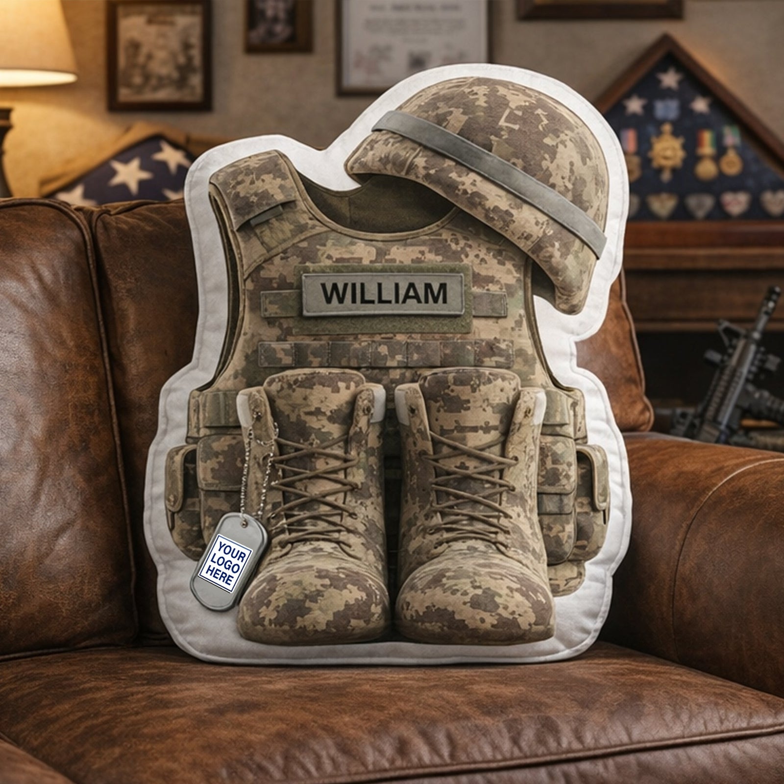 Honoring Heroes Pillow Personalized Gifts for Veterans 09OHLU151125