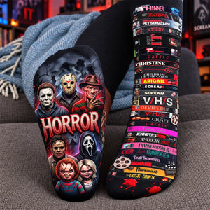 Nightmare Thrill Middle Tube Socks - Personalized Gifts For Horror Lovers 03HUQN011026