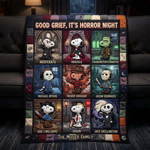 Good Grief, It's Horror Night Blanket - Personalized Gifts For Horror Lovers 02tydt210726