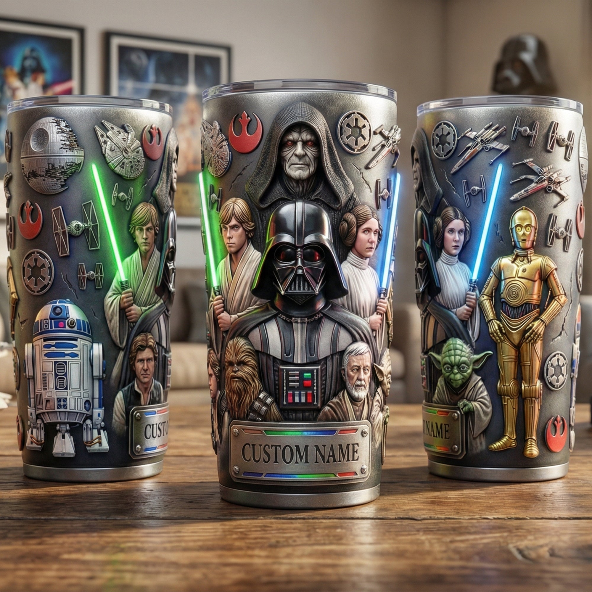 Futuristic Space Warrior Tumbler - Personalized Gifts 04huqn140126