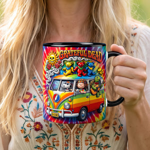 Grateful Dead Psychedelic Eclectic Melody Accent Mug - Personalized Gifts For Rock Lovers 06huqn290726