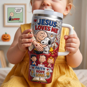 Peace In God Arm 40oz Tumbler With Handle - Personalized Gifts For Christians 06qhlu090726