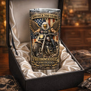 Freedom Riders 250th Anniversary Tumbler - Personalized Gifts For Bikers 04TYLU090326 - Tumbler Cup - GoDuckee