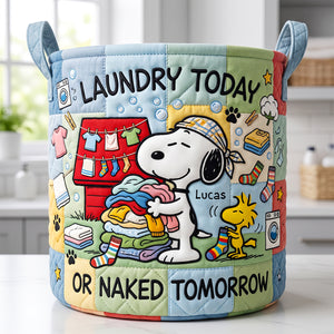 Fun Quilted Laundry Basket Personalized Gifts 03TYDT070726