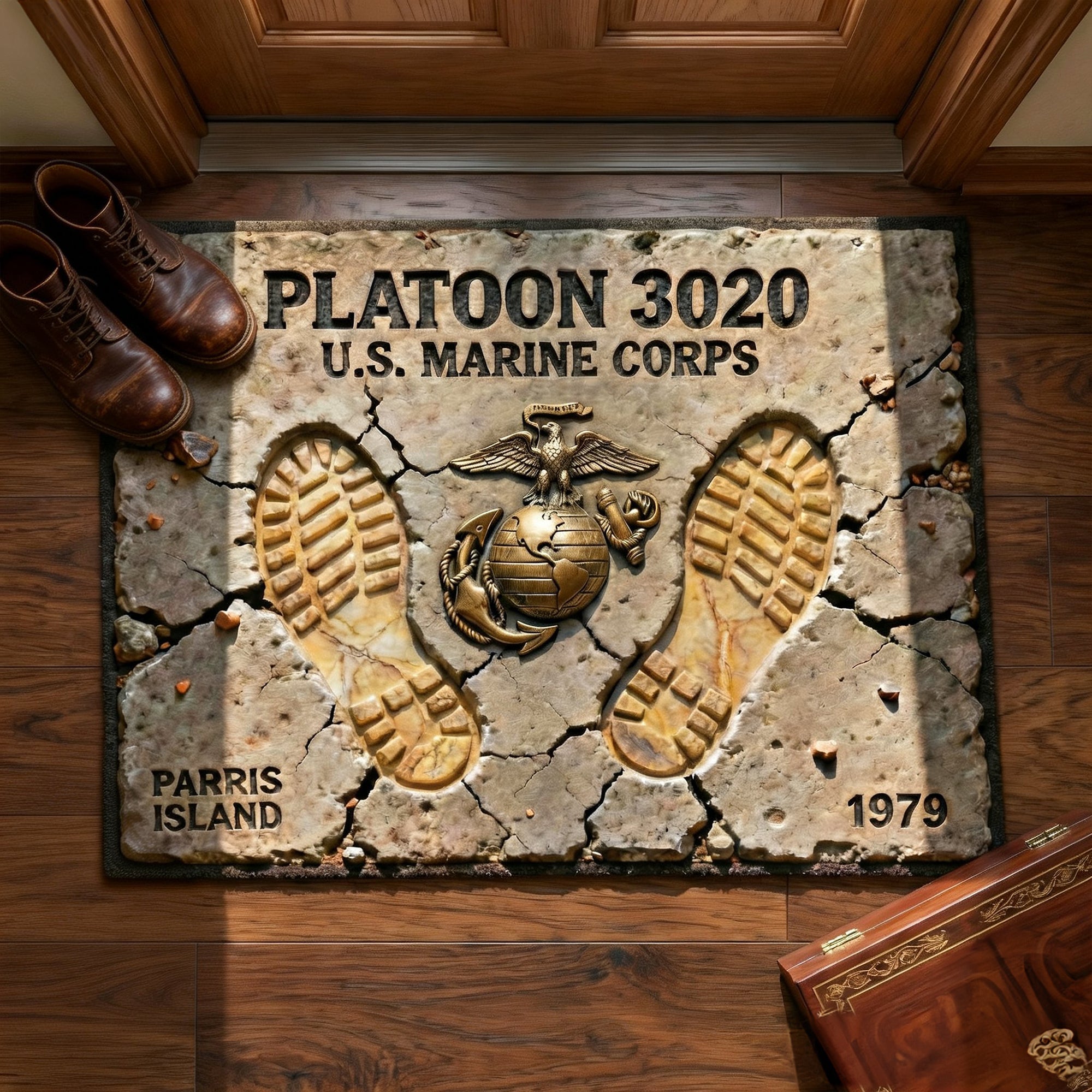 Home Of A Proud Veteran Doormat - Personalized Gifts For Veteran 061TGLU260126-Homacus