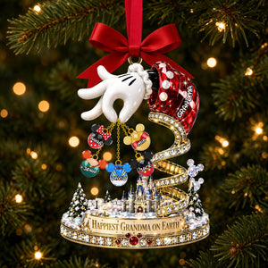 Happiest Grandma On Earth Acrylic Ornament - Personalized Christmas Gifts For Grandma 04ohlu290826