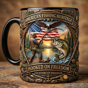 Hooked On Freedom Accent Mug - Personalized Gift For Fisherman 04tytn250626-Homacus
