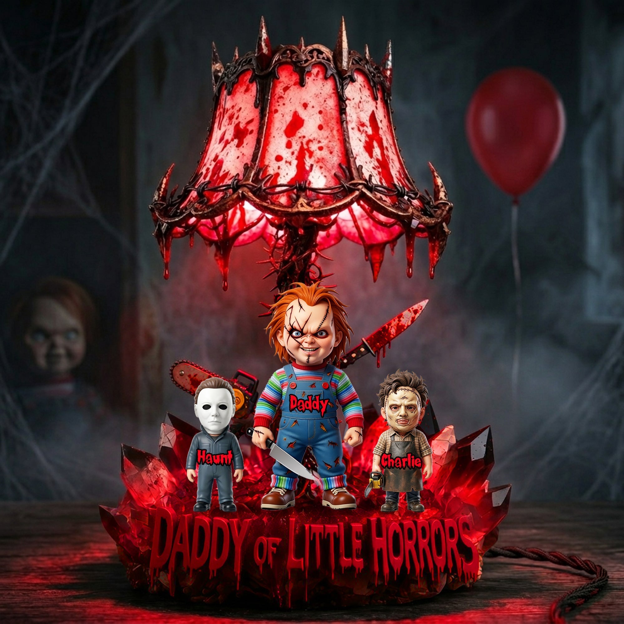 Papa Of Little Horrors Acrylic Light Box Personalized Gifts For Dad 02TYLU110526