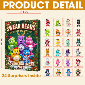 Colorful Naughty Bears Advent Calendar Blind Box - Personalized Christmas Gifts 04natn291026