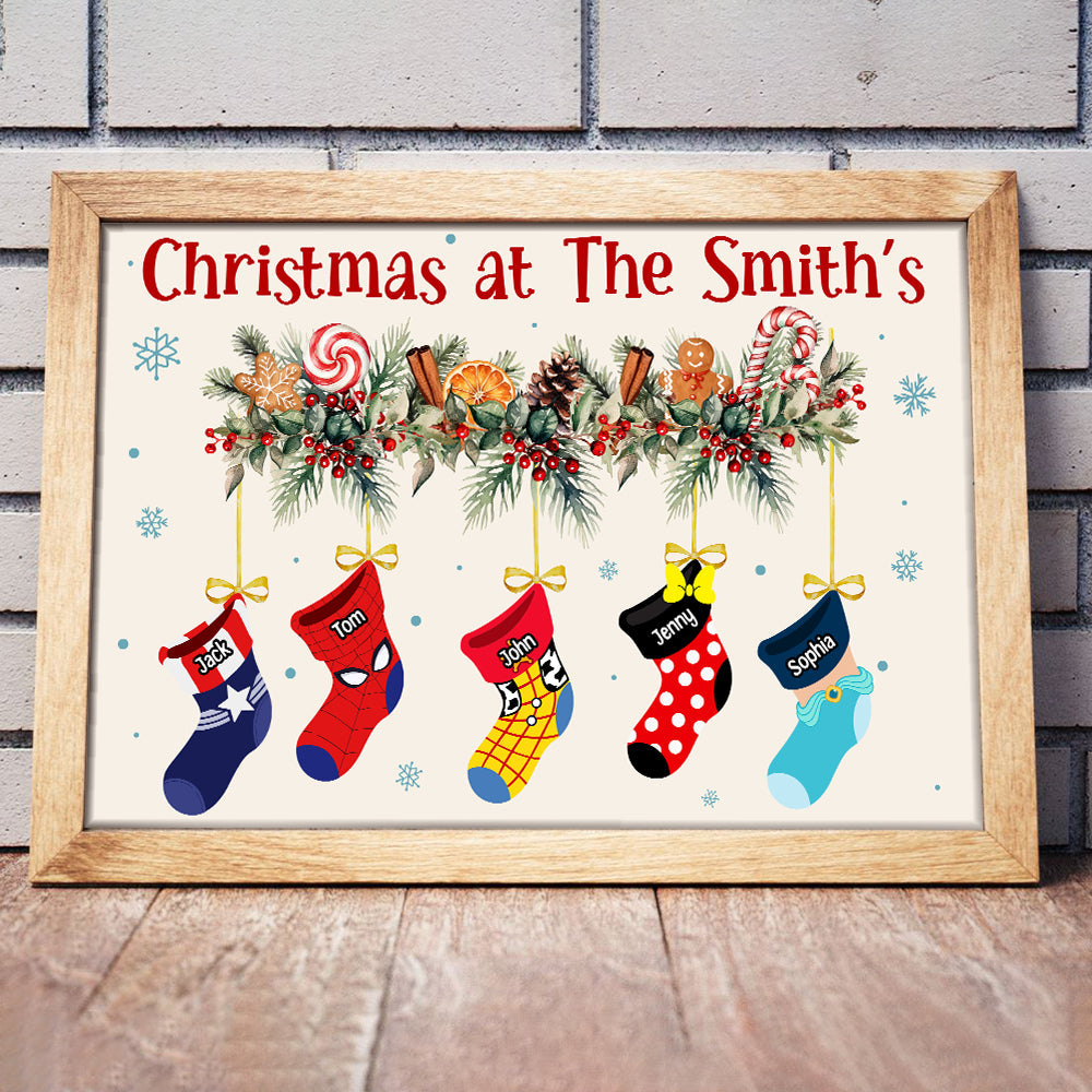 Family Socks 05natn281023 Personalized Canvas Print - Poster & Canvas - GoDuckee