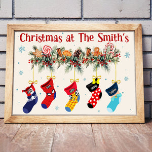 Family Socks 05natn281023 Personalized Canvas Print - Poster & Canvas - GoDuckee