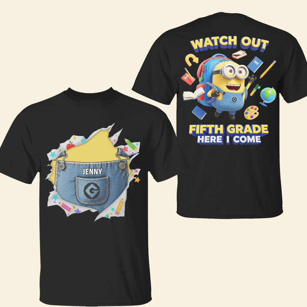 Cute Cartoon Shirt Personalized Back To School Gifts For Kids 01tgtn310725