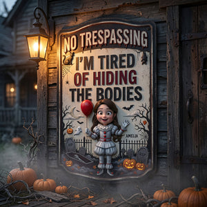 Creepy Characters Metal Sign - Personalized Gifts For Horror Lovers 05NADT220726