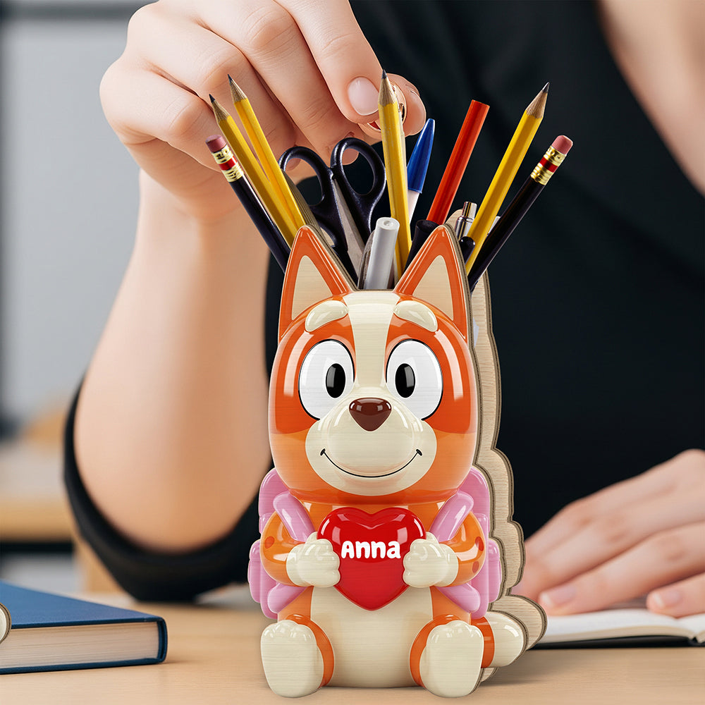 Back To School Wooden Pen Holder - Personalized Gifts For Kids 02naqn240725