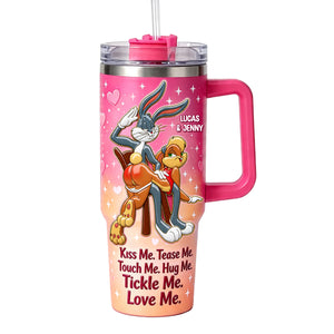 Love Me Colorful 40oz Tumbler With Handle - Personalized Gifts For Couples 01hutn060826