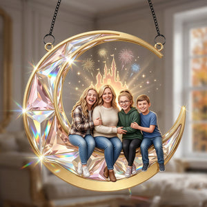Custom Photo Family suncatcher  - Personalized Gifts For Family Suncatcher Ornament 03NATN200326