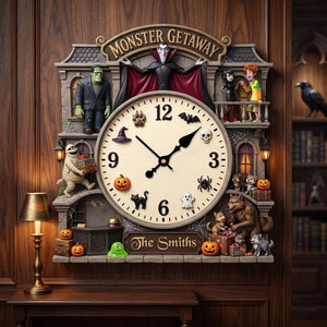 Conjuring Mansion Hanging Wall Clock - Personalized Halloween Gifts 01haqn100826