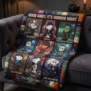 Good Grief, It's Horror Night Blanket - Personalized Gifts For Horror Lovers 02tydt210726