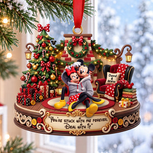 Stuck On You Christmas Ornament - Personalized Gifts For Couple 07TOQN230926