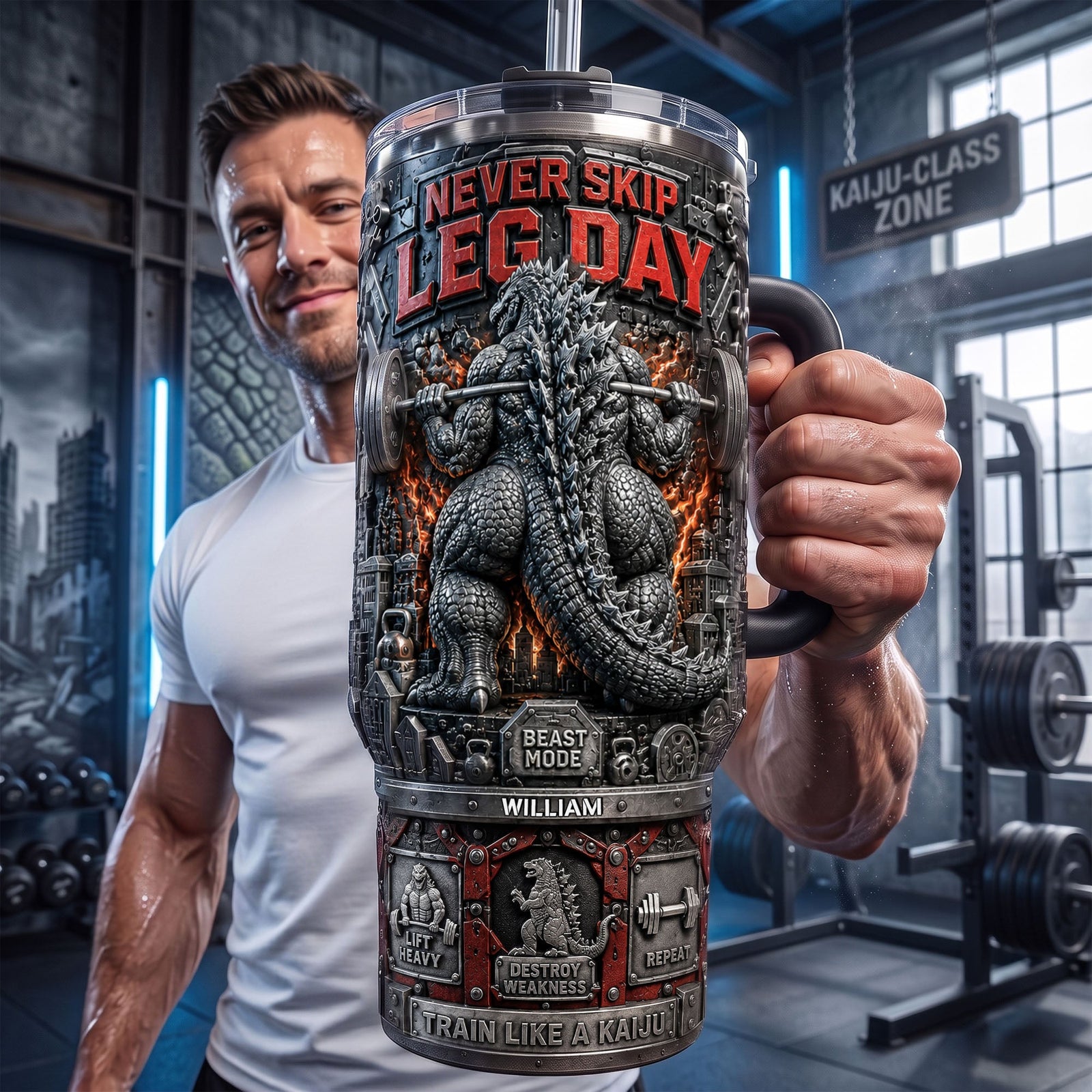 Fun Leg Squat 40oz Tumbler With Handle, Personalized Gifts For Gymer 04qhlu230726-Homacus
