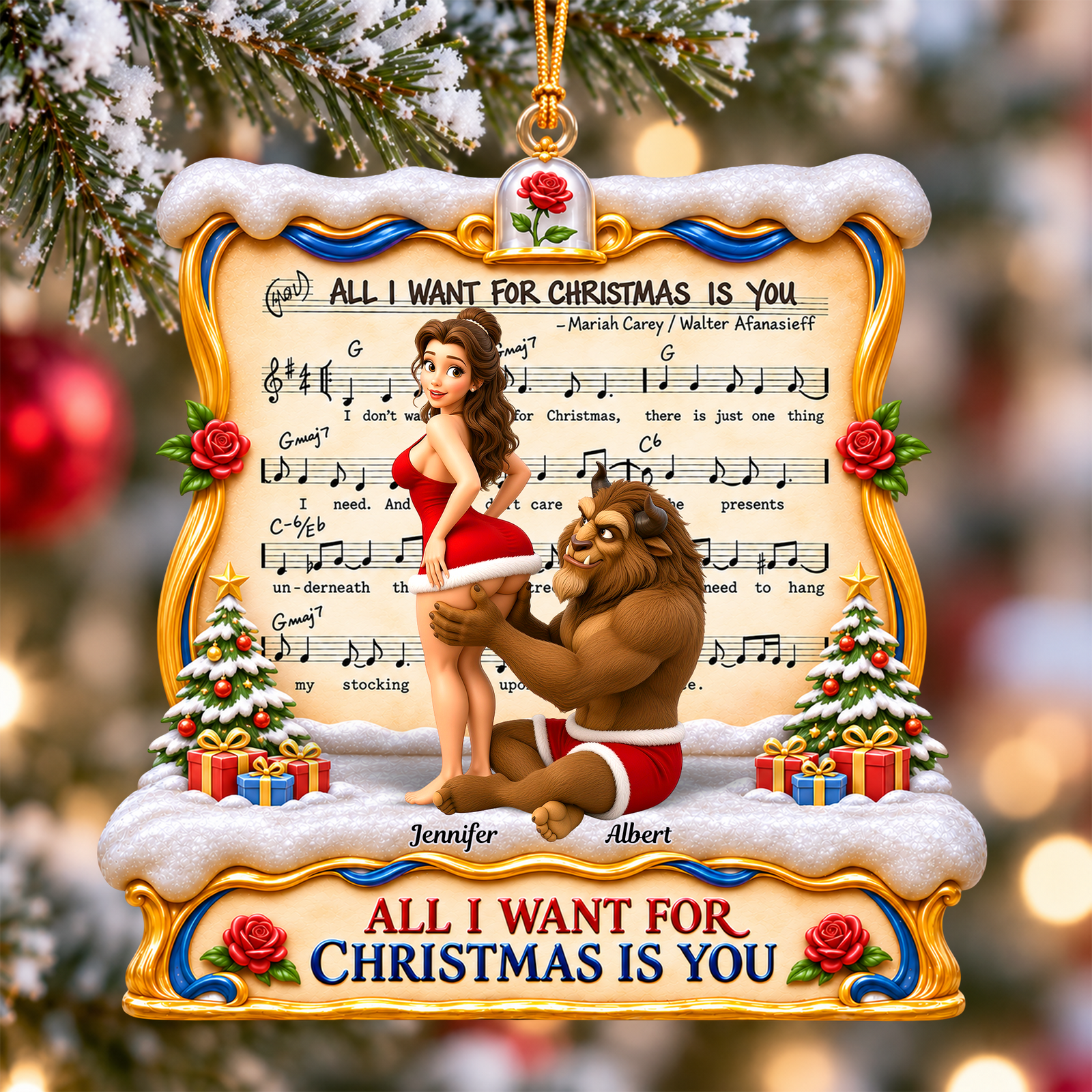 Naughty Couple Forever Love Song Acrylic Ornament - Personalized Christmas Gifts For Couples 08ohqn271026