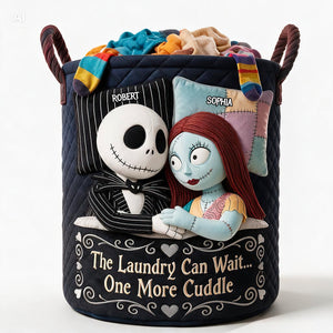 One More Cuddle Quilted Laundry Basket - Personalized Gifts For Couple 01OHDT130726