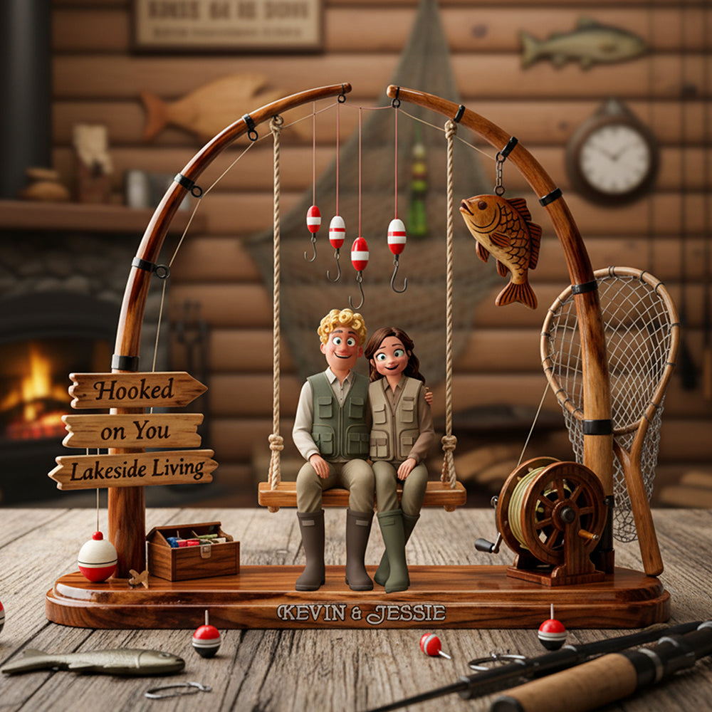 Fishing Couple Acrylic Plaque - Personalized Gifts For Couples 01ohta220126